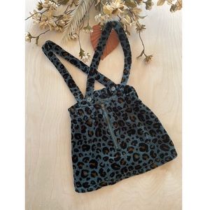 Girls cheetah print overall dress💚✨